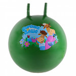 Мяч прыгун с рогами Буренка Даша, 45 см, цвет зеленый (пакет) арт. JB0207147